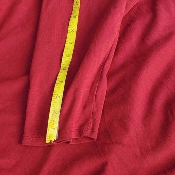 J. Jill Brick/ Berry Plus Size ‎ 3/4 sleeve tee 1X - Picture 7 of 10